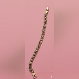 Chic Silver and Brown Bracelet